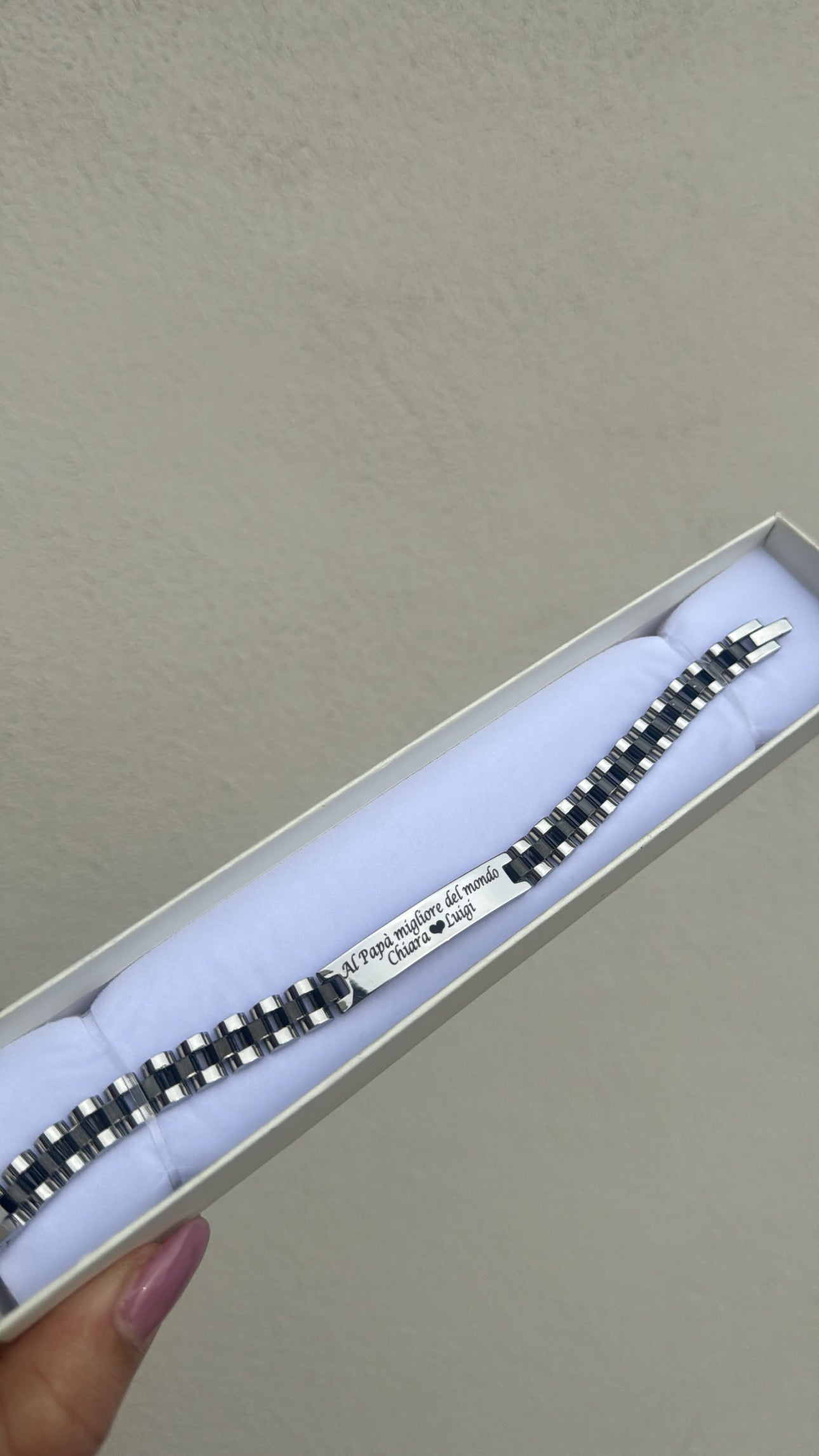 Bracciale maglia tris con nero
