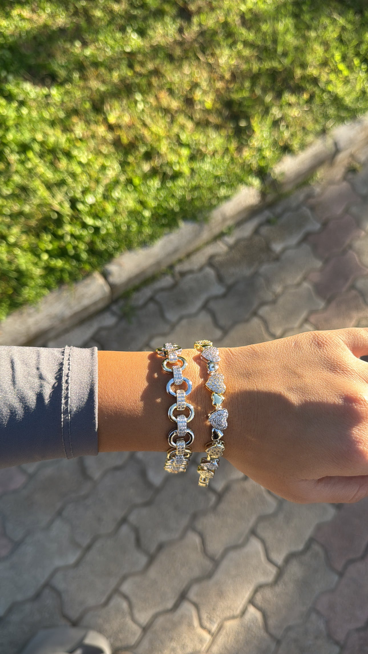 Bracciale bicolor scintille