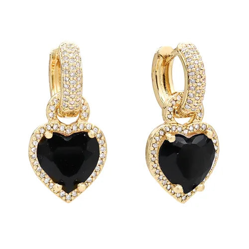 Orecchini heart of ice neri