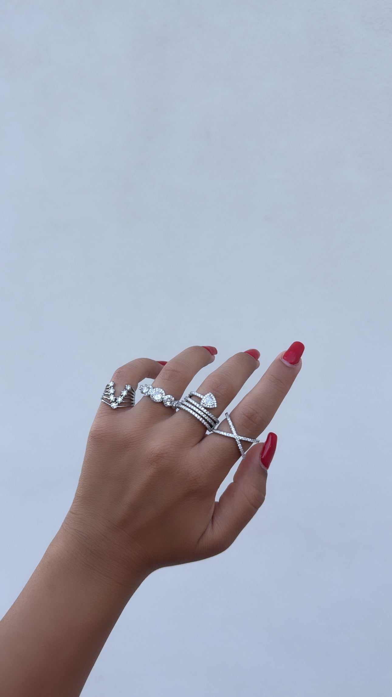 Anello X pavé