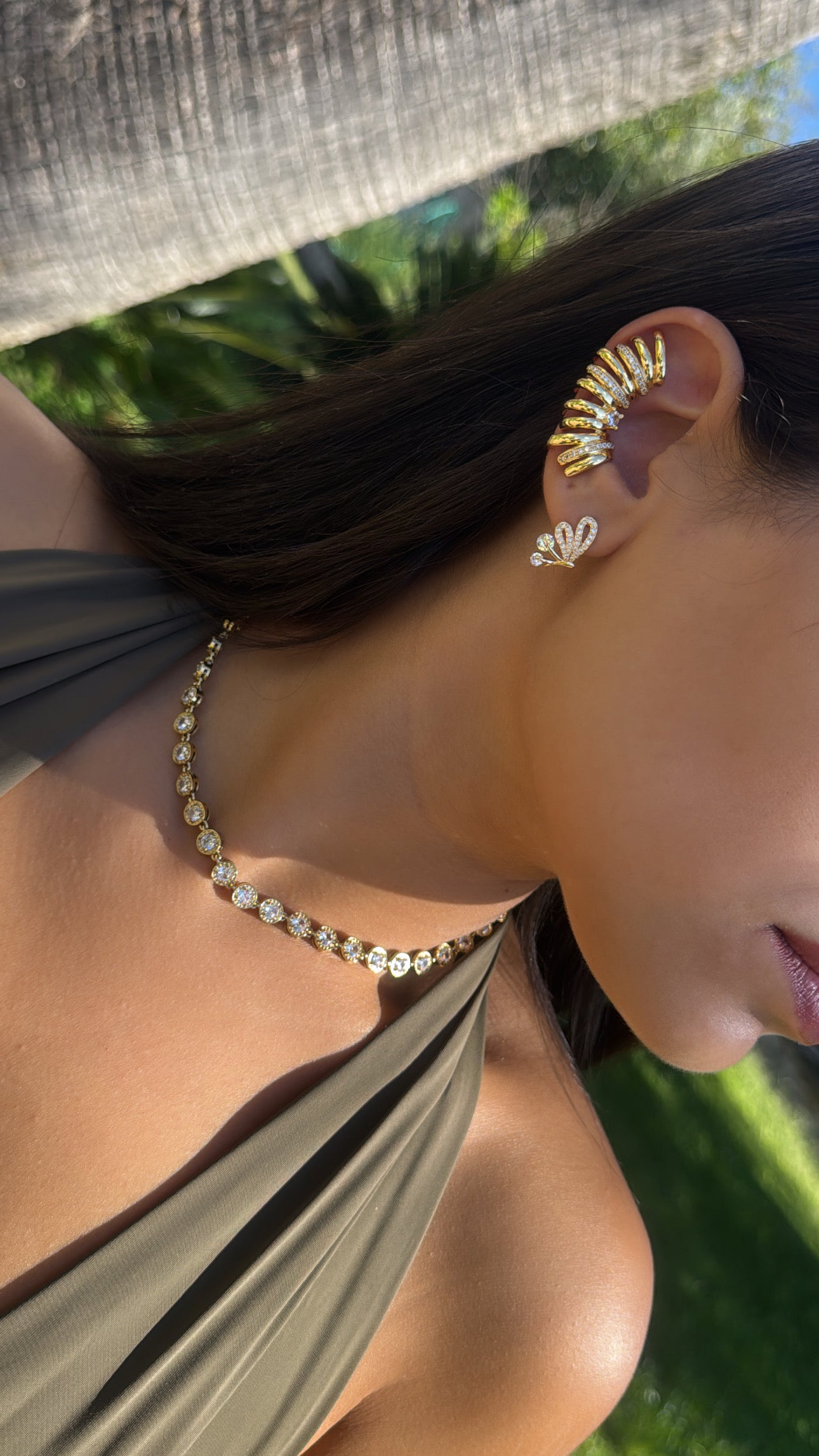 Collana tempesta di diamanti gold
