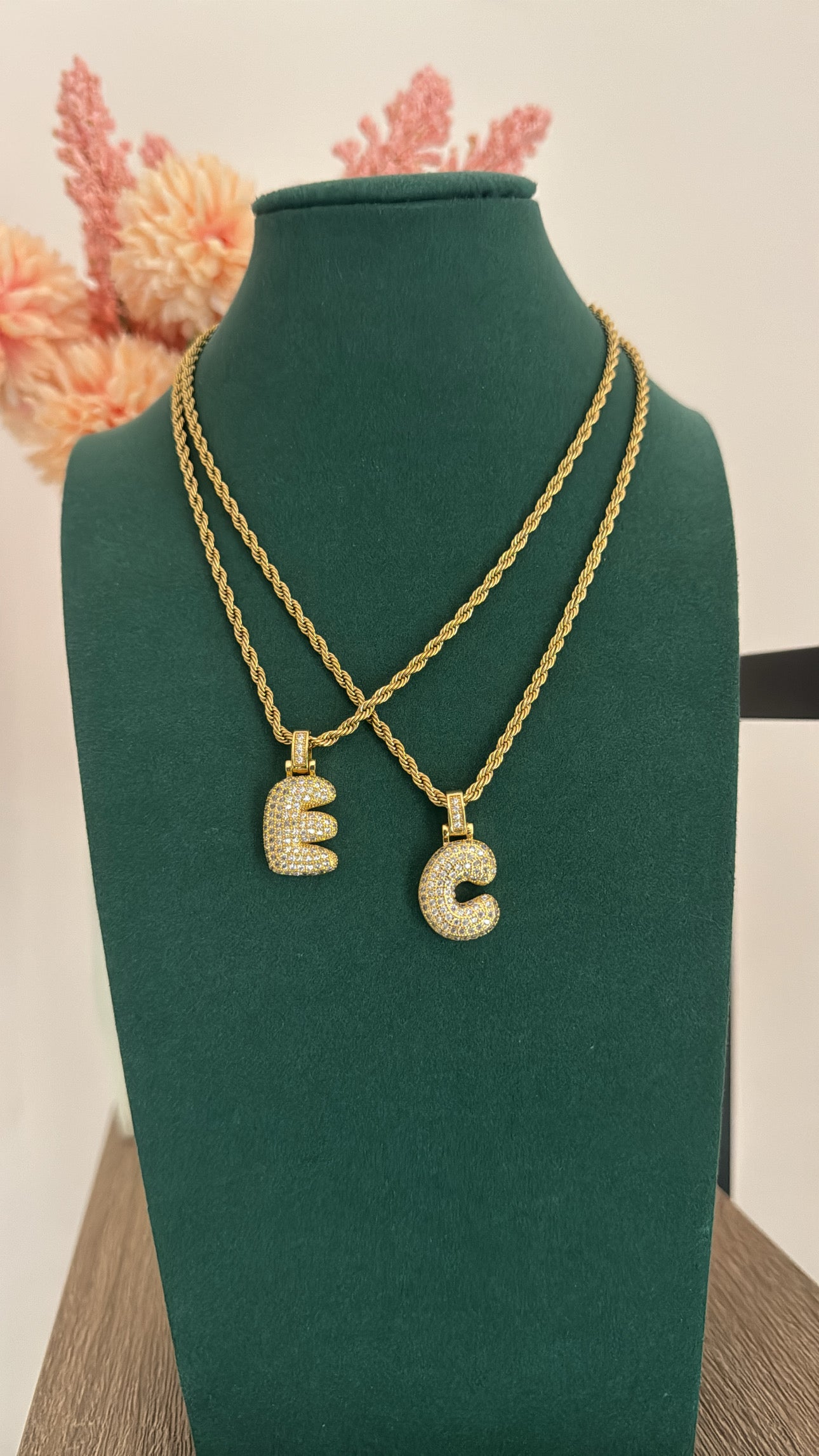 Collana fune con iniziale