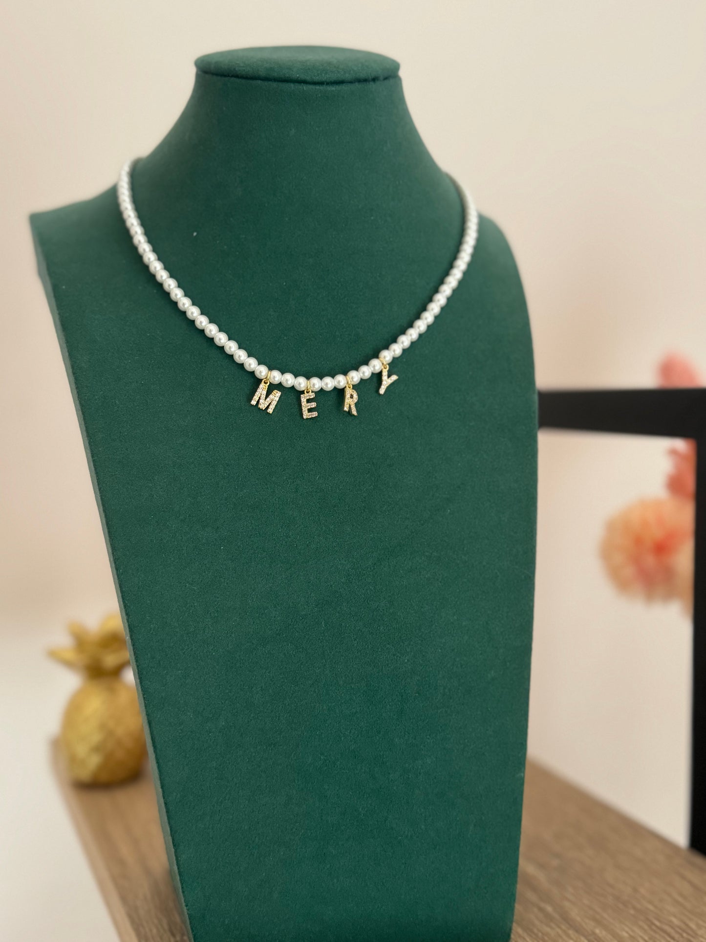 Collana perle con nome