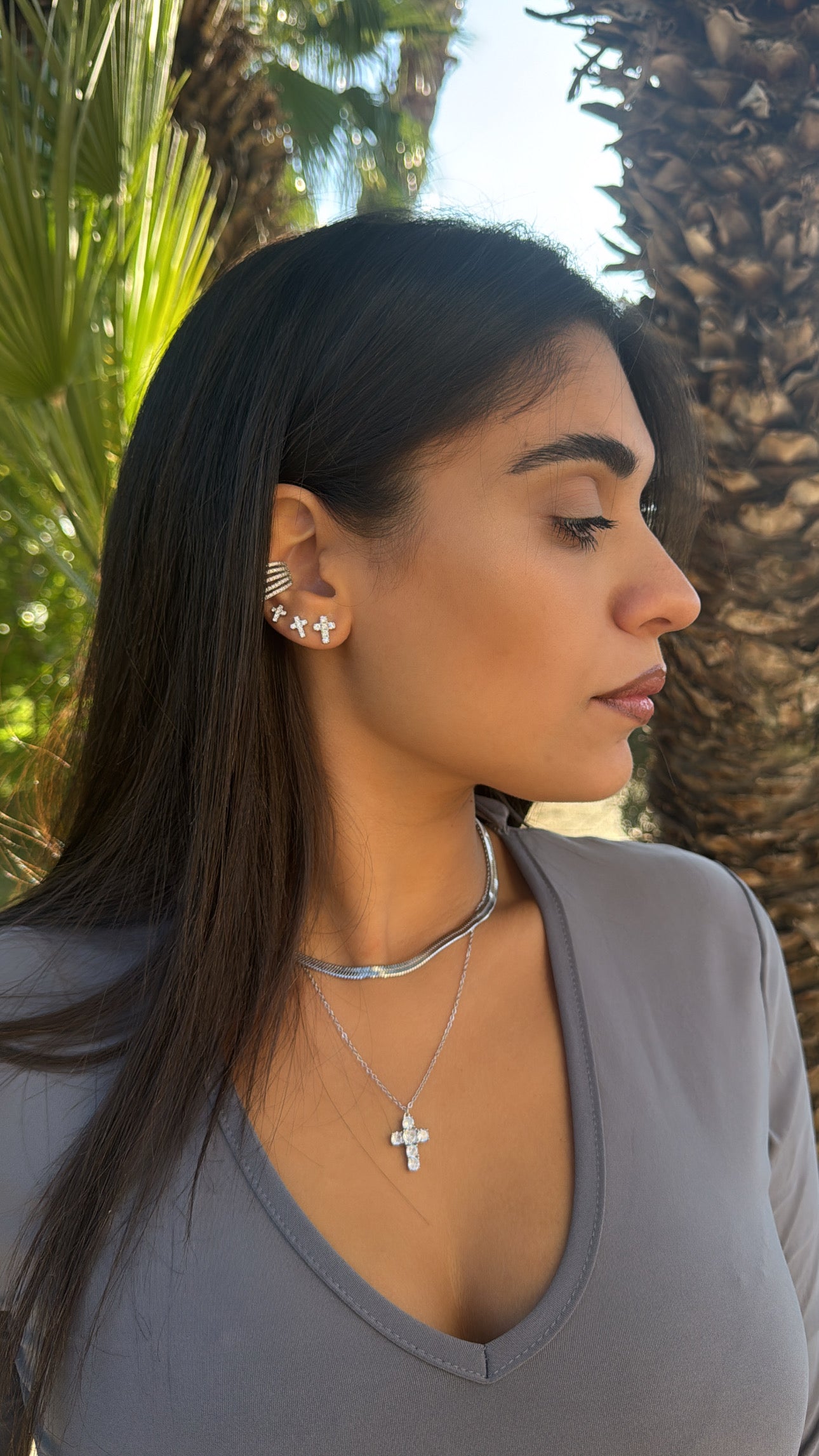Set 6 orecchini croce