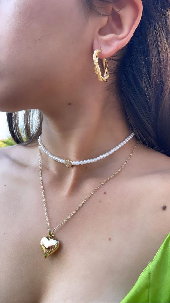 Collana choker perline