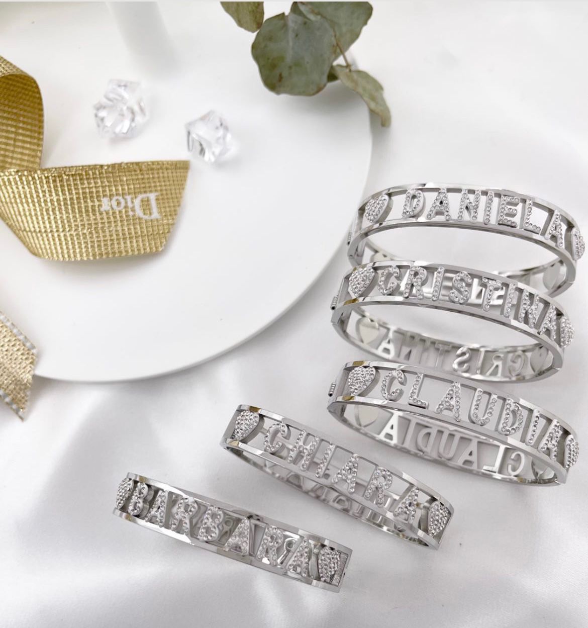 Bracciale nome zirconato