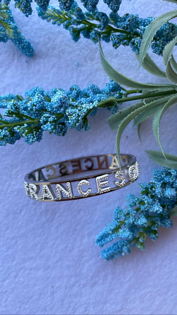 Bracciale nome zirconato