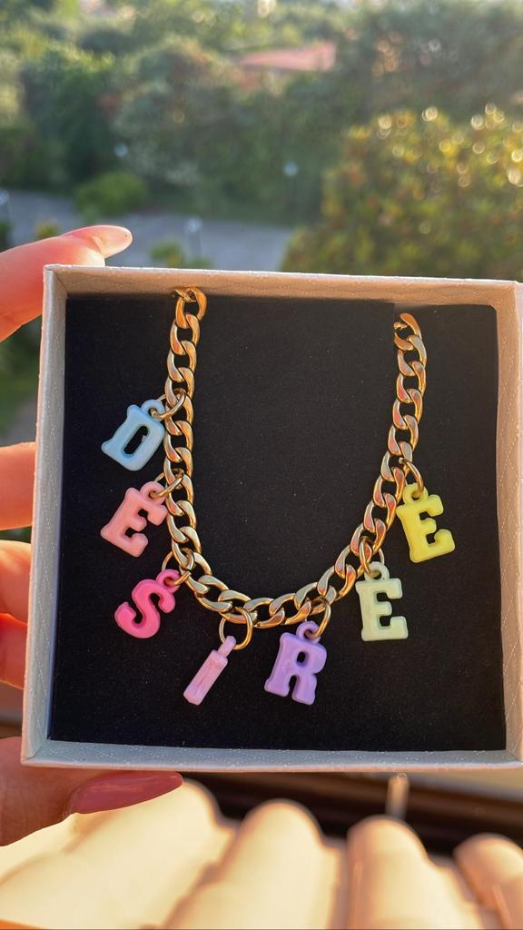 Collana Nome Multicolor