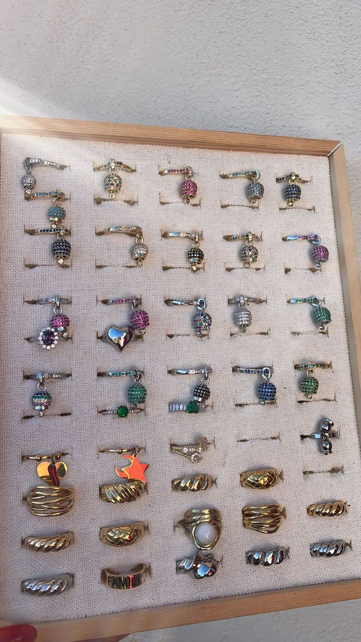 Anello campana con brillantini