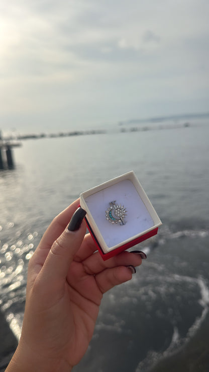 Anello sole e luna rainbow