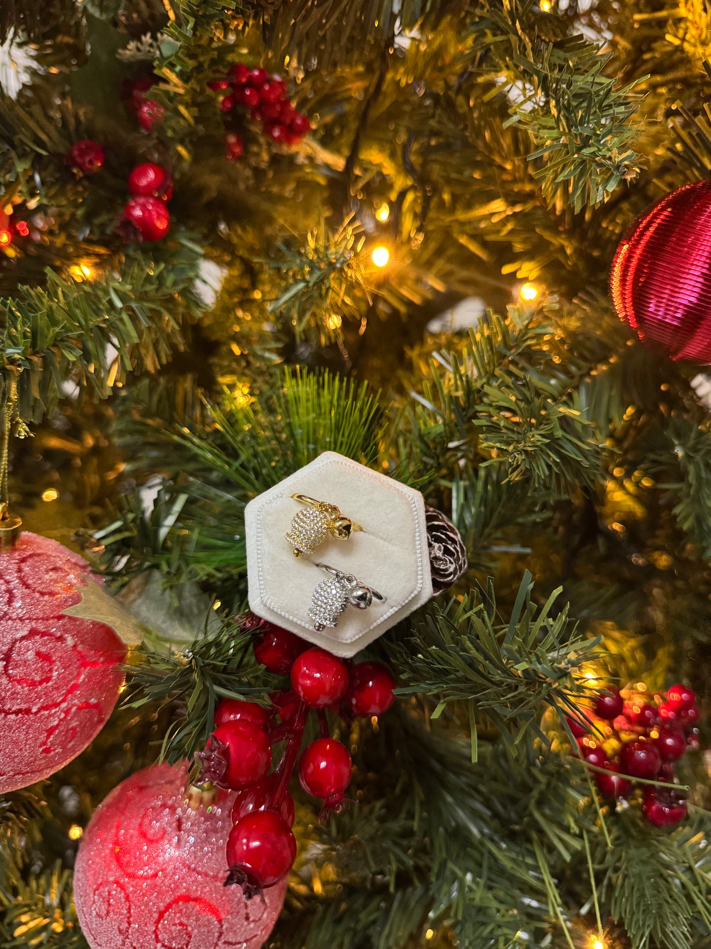 Anello campana + confezione regalo natalizia