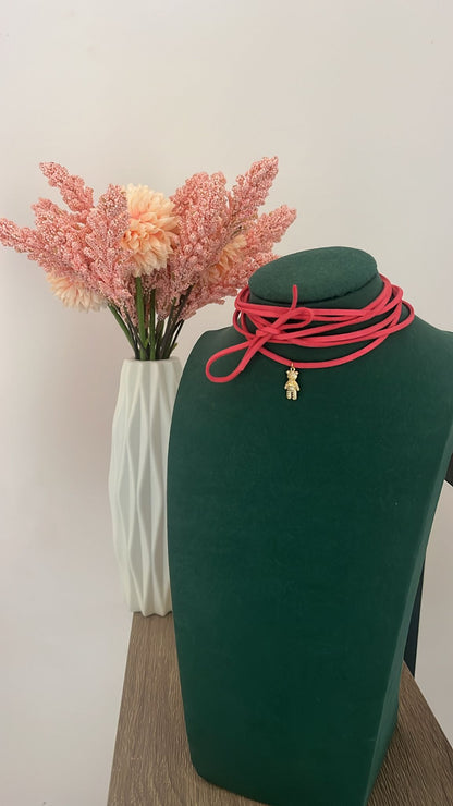 Collana filo multicolor con teddy in SPECIAL PRICE