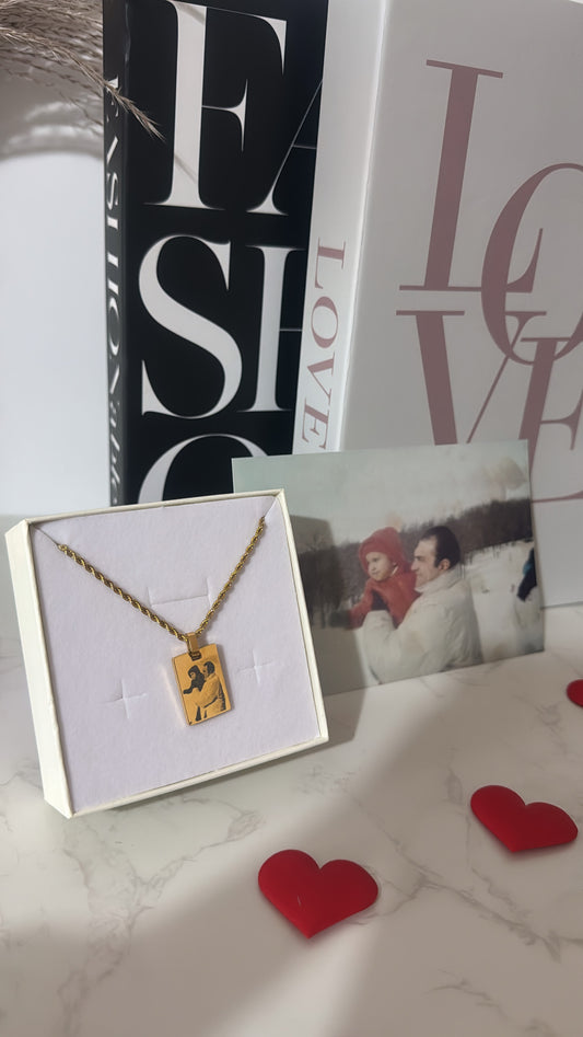 Collana dedica con foto