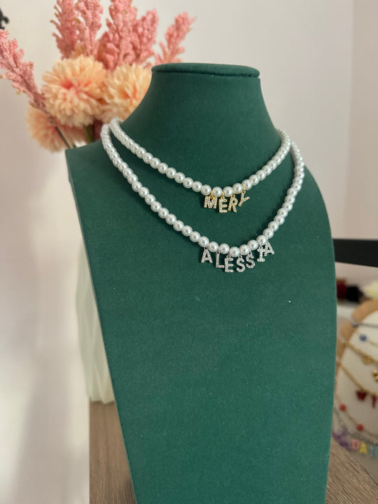 Collana nome&perle gold