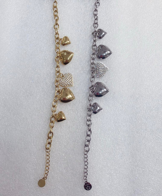 Bracciale cuore sonaglio
