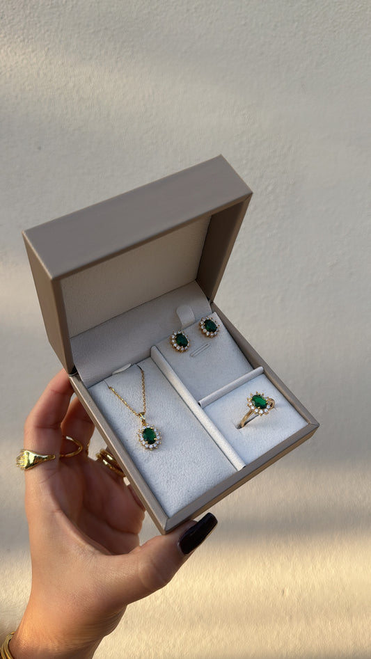 Set kate verde con confezione