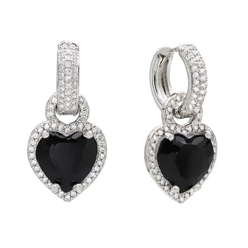 Orecchini heart of ice neri