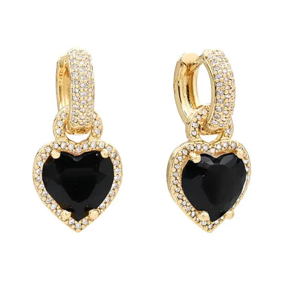 Orecchini heart of ice neri
