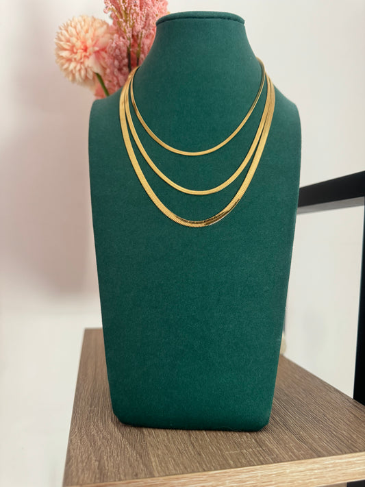 Collana snake tre fili