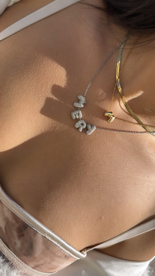 Collana BUBBLE INIZIALE REVERSIBILE