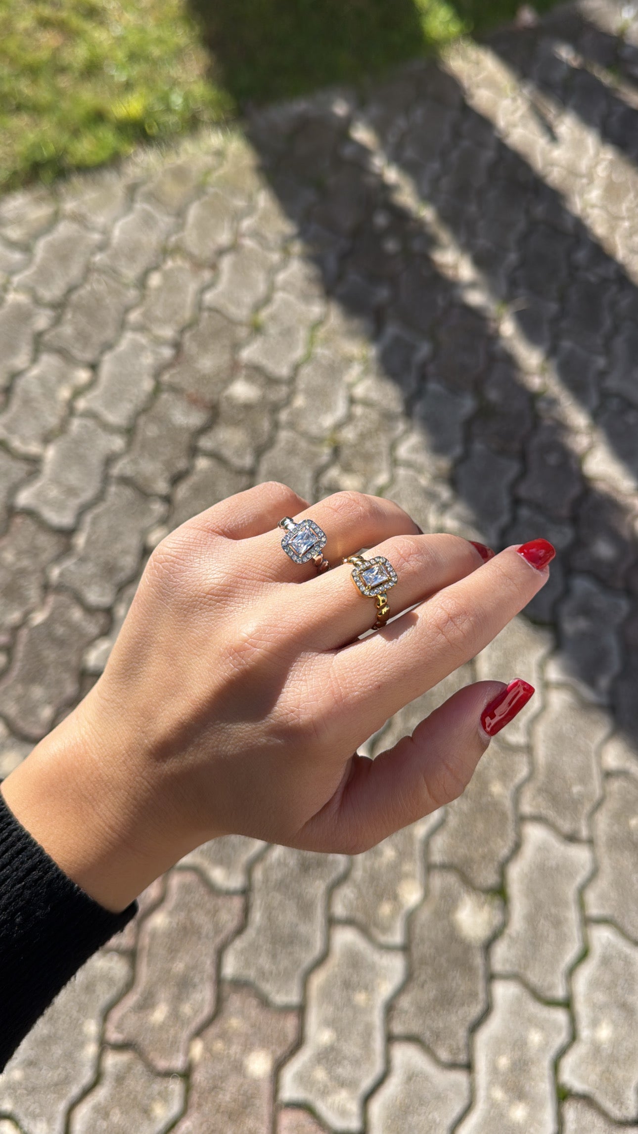 Anello diamante + confezione regalo natalizia