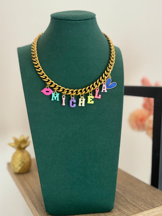 Collana name multicolor