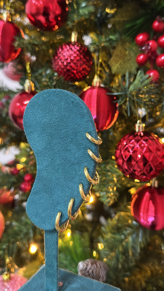 Set 6 orecchini cerchietti