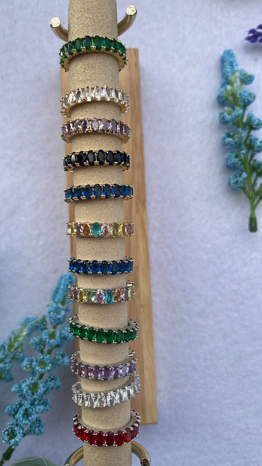 Anello veretta colorata