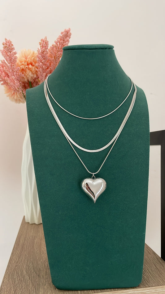 Collana big HEART tre fili