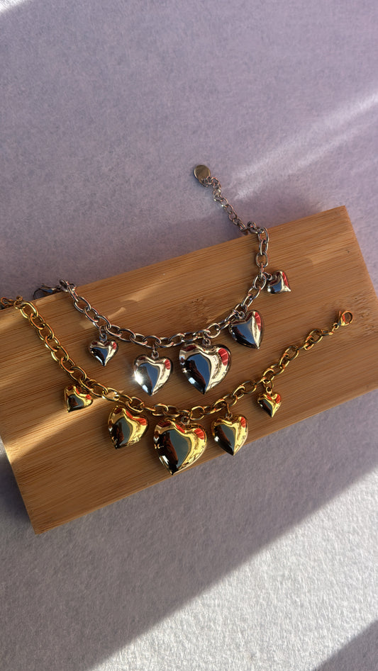 Bracciali cuore sonaglio