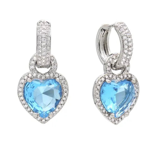 Orecchini heart if ice azzurri
