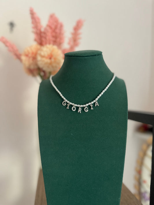 Collana nome&perle sottile
