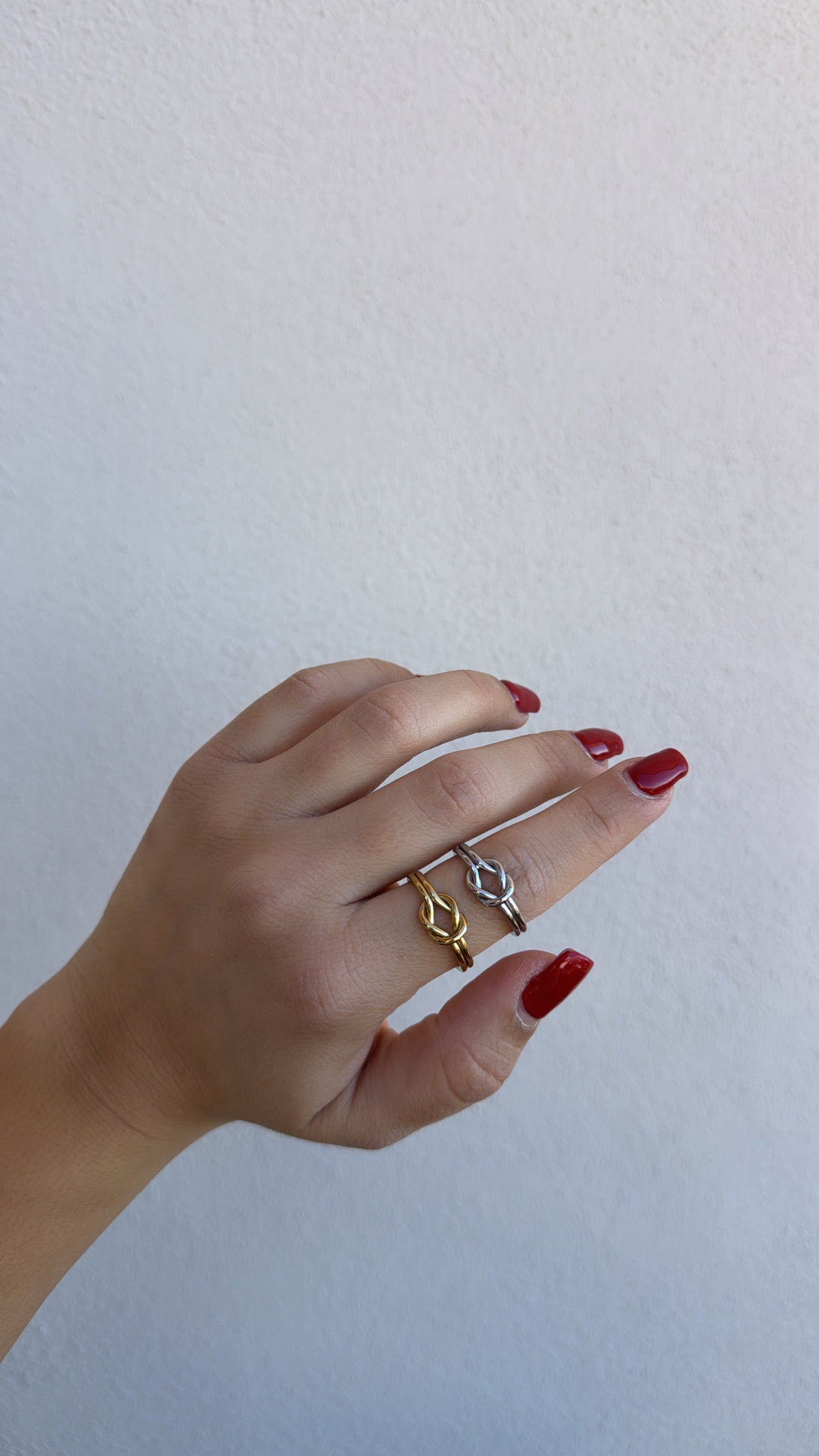 2 anelli nodo + confezione regalo natalizia