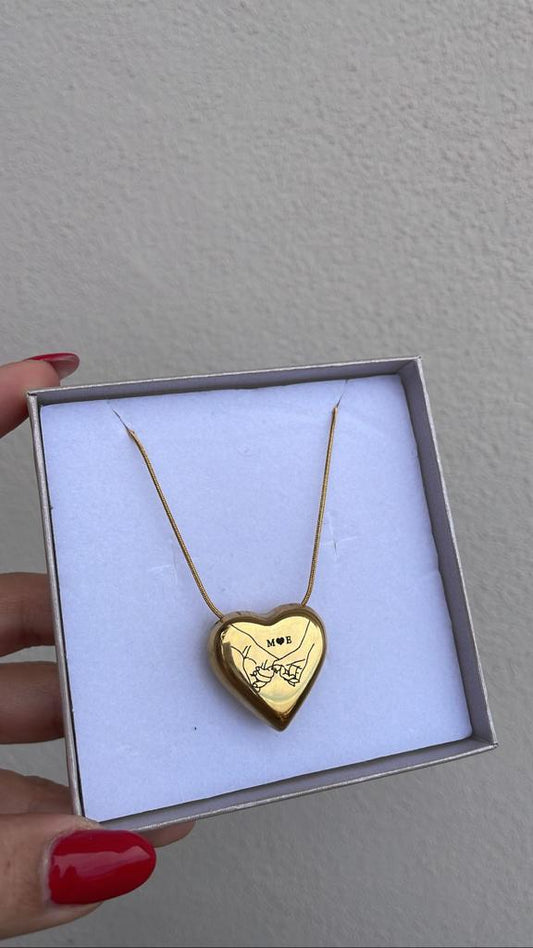 Collana big heart con INCISIONE