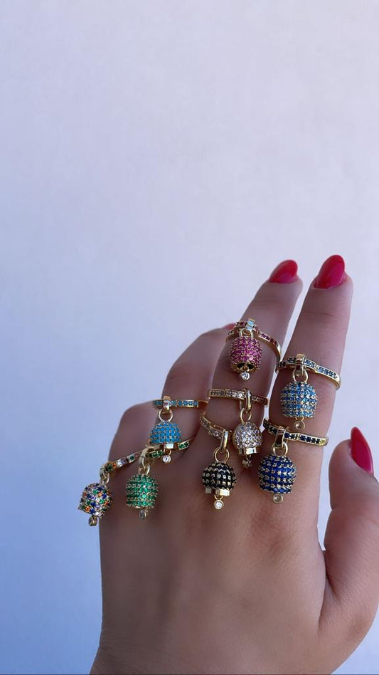 Anello campana con brillantini