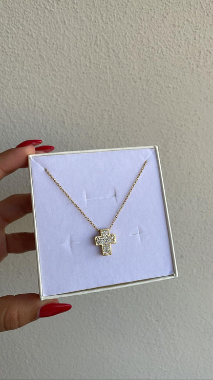 Collana croce zirconata piccola