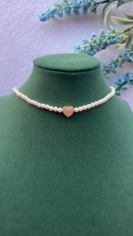 Collana choker perline