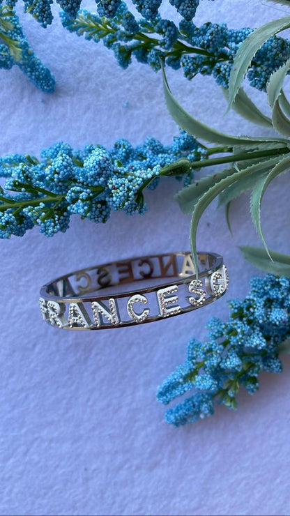 Bracciale nome zirconato