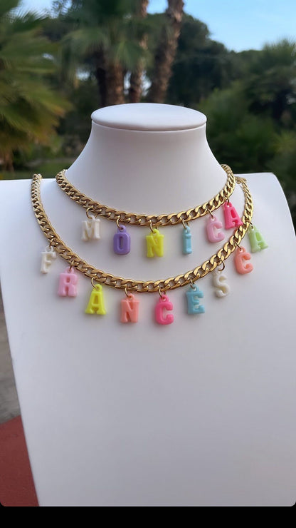 Collana Nome Multicolor