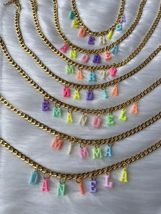 Collana Nome Multicolor