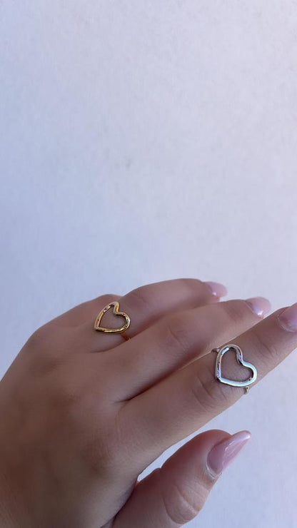 Anello cuore vuoto