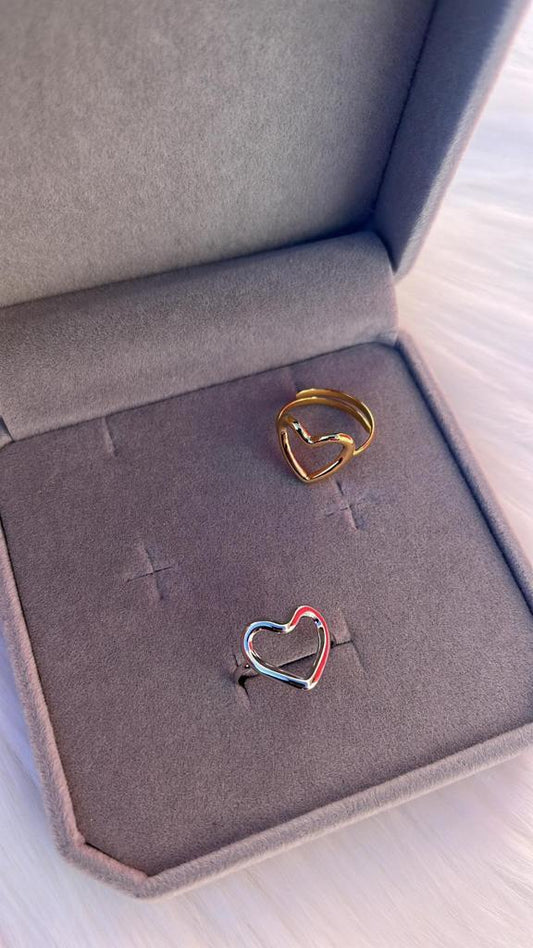 Anello cuore vuoto