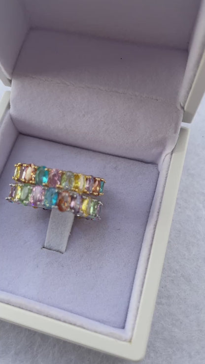 Anello veretta colorata