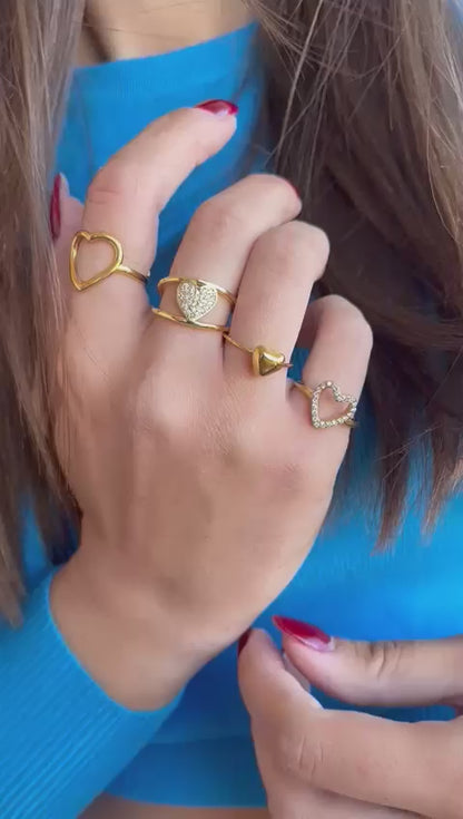 Anello cuore vuoto