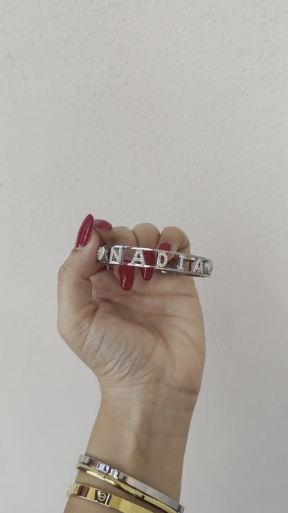 Bracciale nome zirconato