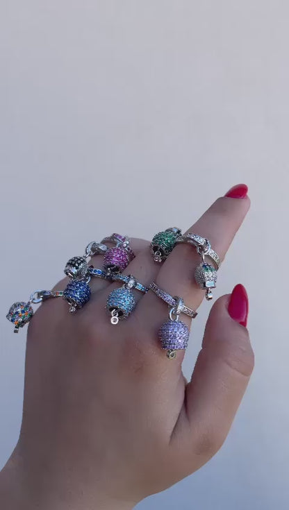 Anello campana con brillantini