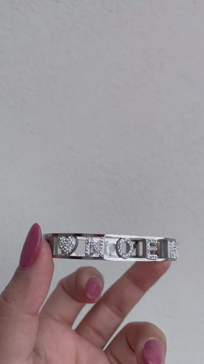 Bracciale nome zirconato