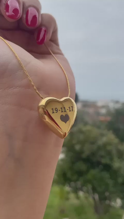 Collana big heart con INCISIONE